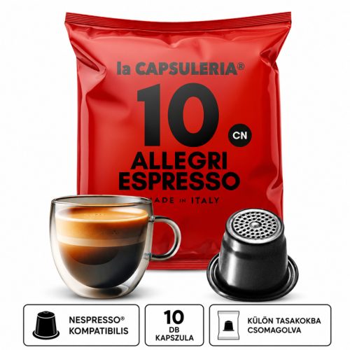   Allegri Espresso kávé (10 db tasak) – Nespresso®-val kompatibilis kapszula*