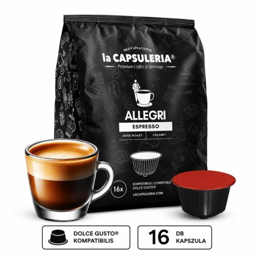   Allegri Espresso Coffee (16 db/csomag) – Nescafé Dolce Gusto®-val* kompatibilis kapszulák